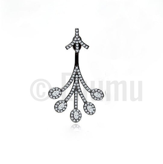 Black Gold Plated Earrings - Enumu