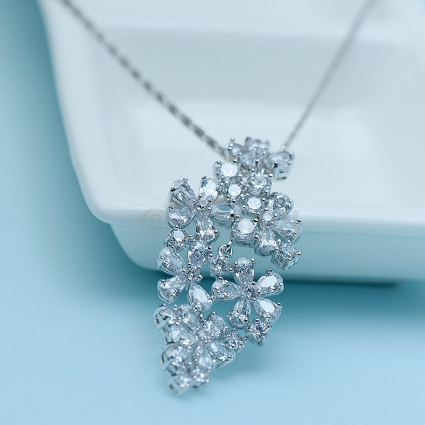 Flower Bouquet Pendant with Chain - Enumu