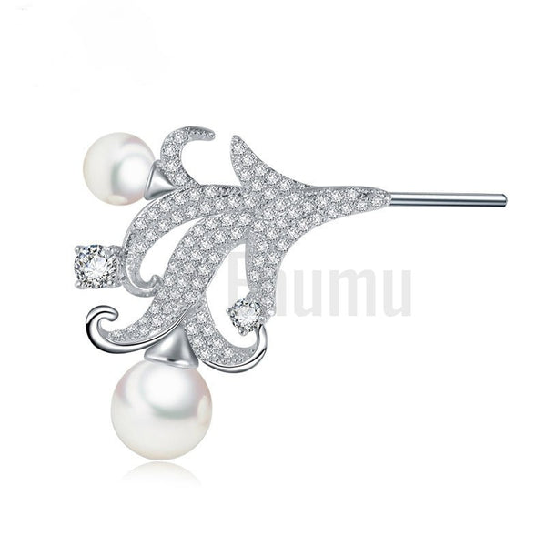 Lilly and Pearl Brooch - Enumu