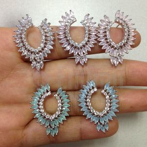 Big Opal Leaves Studs - Enumu