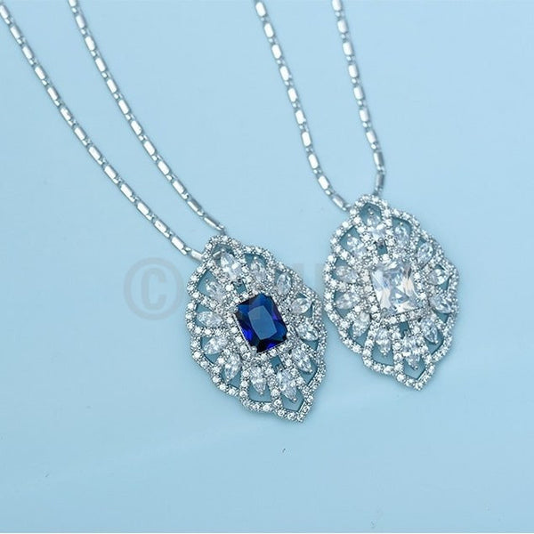 Super Big Swiss CZ Pendant with Chain - Enumu