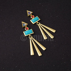 Geometric Arrow Dangle Earrings - Enumu