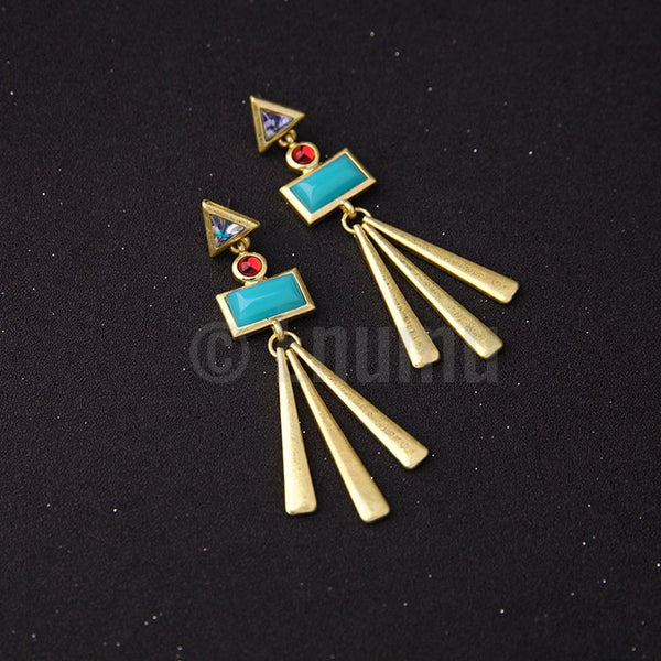 Geometric Arrow Dangle Earrings - Enumu