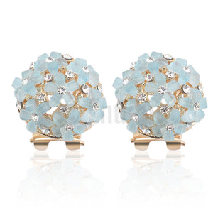 Big Light Blue Stud Earrings - Enumu