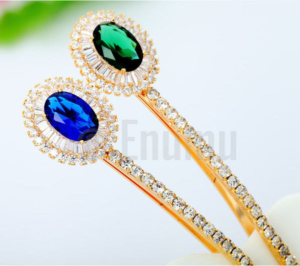 YGP Blue Sapphire Hair Clip - Enumu