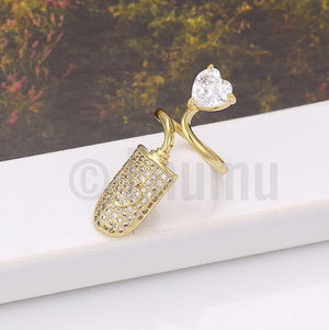 Heart Stone Nail Ring - Enumu