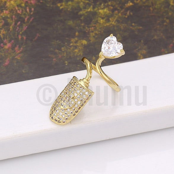 Heart Stone Nail Ring - Enumu