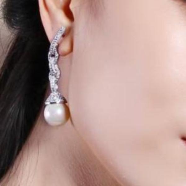 YGP Big Pearl Dangle Earrings - Enumu