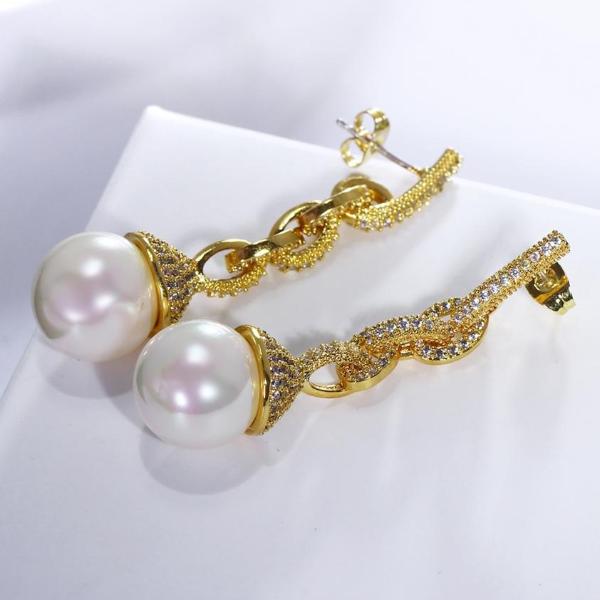 YGP Big Pearl Dangle Earrings - Enumu