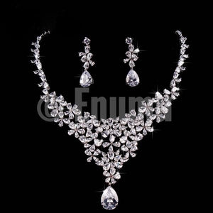 Diamond Wedding Necklace set - Enumu