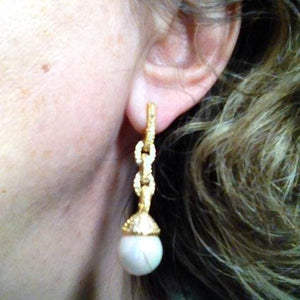 YGP Big Pearl Dangle Earrings - Enumu