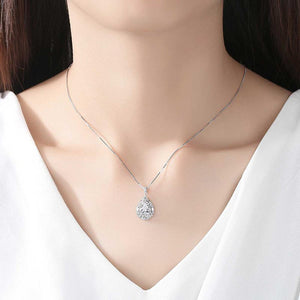 Pure 92.5 Sterling Silver Blue Sapphire Pendant with Chain - Enumu