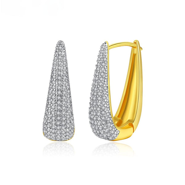 Swiss Zircon Big Hoops - Enumu