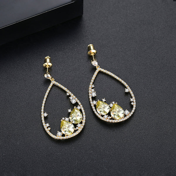 YGP Citrine Dangle Earrings - Enumu