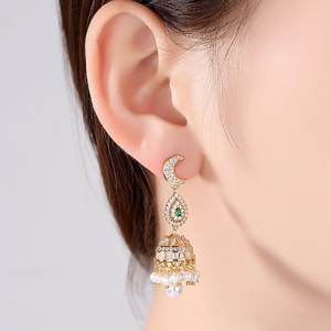 Long Dangle Festive CZ Jhumki / Jhumka - BACK IN STOCK - Enumu