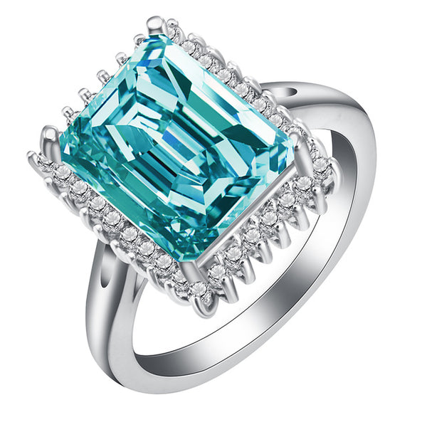 Light Blue Aquamarine Ring - Enumu