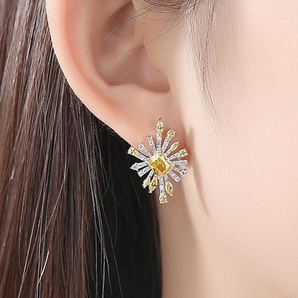 Citrine CZ Studs - Enumu