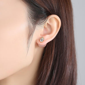 Double Side CZ & Pearl Studs - Enumu