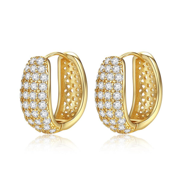 YGP Double Size Swiss Zircon Hoops - Enumu