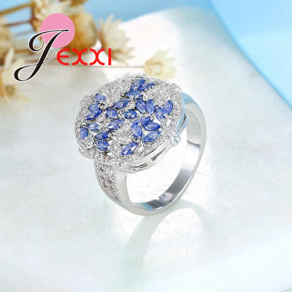 Blue Sapphire Leaves Ring - Enumu