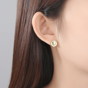 Pure 92.5 Sterling Silver Modern Lady Studs - Enumu