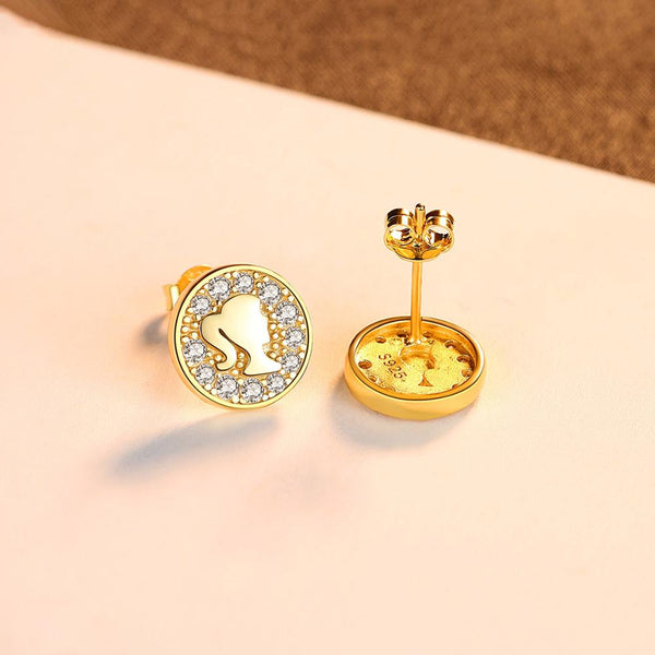 Pure 92.5 Sterling Silver Modern Lady Studs - Enumu