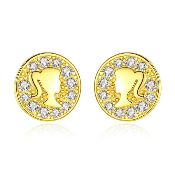 Pure 92.5 Sterling Silver Modern Lady Studs - Enumu