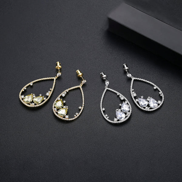 WGP Swiss Zircon Dangle Earrings - Enumu