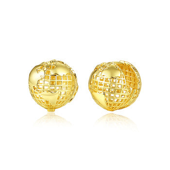 YGP World Map Double Side Huggie Hoops - Enumu