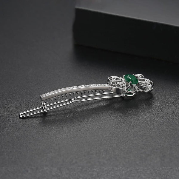 Butterfly Emerald Side Clip - Enumu