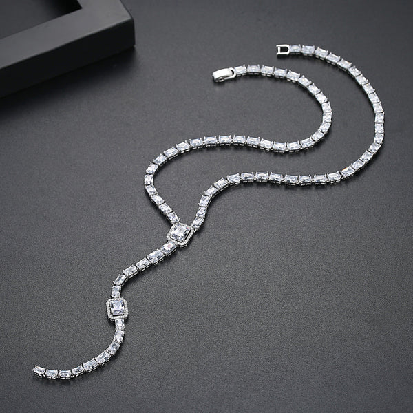 Swiss Zircon Grand Wedding Necklace - Enumu