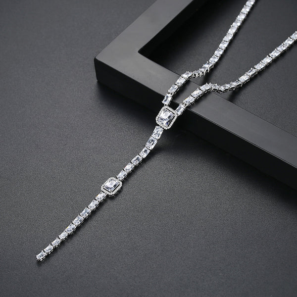 Swiss Zircon Grand Wedding Necklace - Enumu