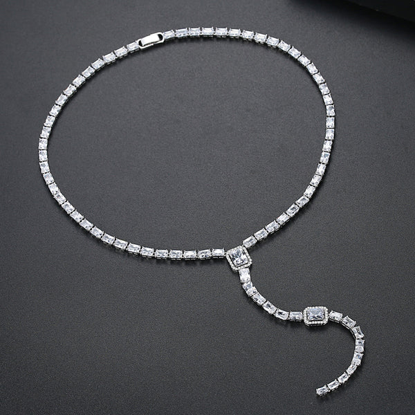 Swiss Zircon Grand Wedding Necklace - Enumu
