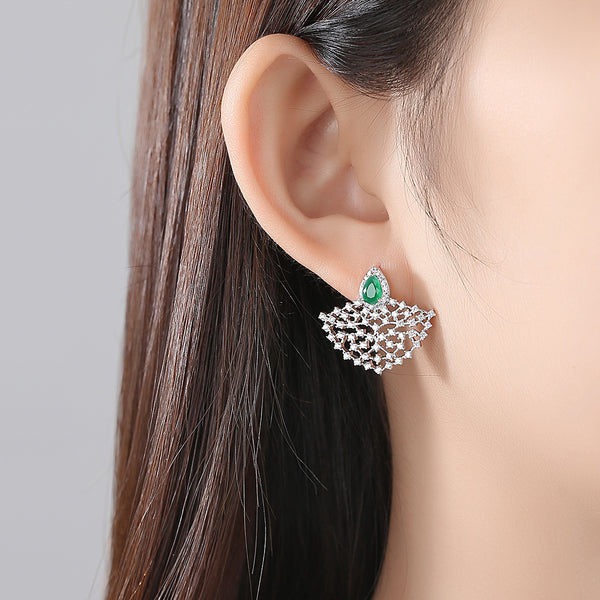 Super Big WGP Emerald Studs - Enumu