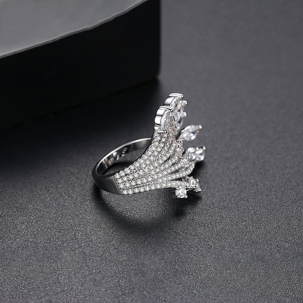 WGP Adjustable Zircon Ring - Enumu