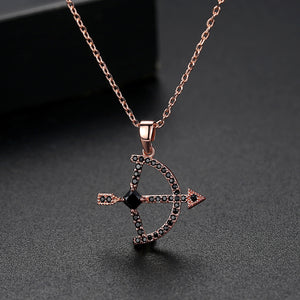 Bow and Arrow Pendant with Chain - Enumu