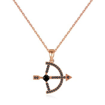 Bow and Arrow Pendant with Chain - Enumu