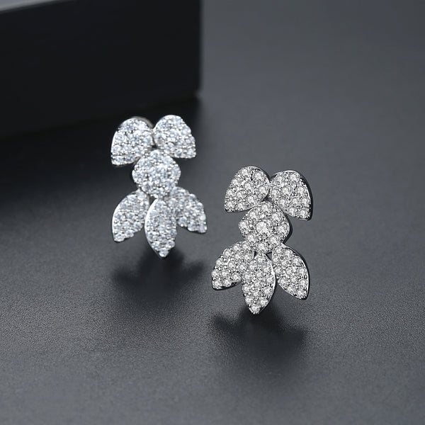 Fancy Zircon Leaf Studs - Enumu