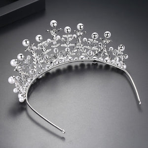 Pearl Bridal Wedding Pageant Crown Tiara - Enumu