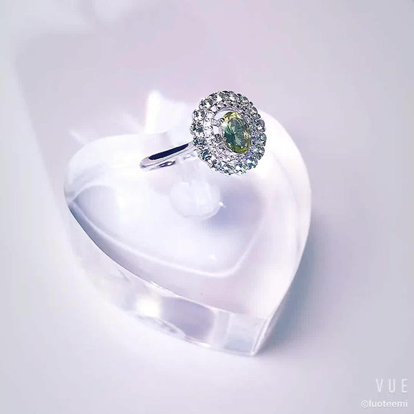 Sterling Silver Natural Peridot Ring - Enumu