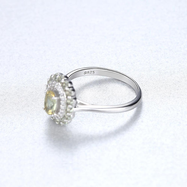 Sterling Silver Natural Peridot Ring - Enumu