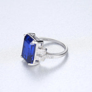 Sterling Silver Blue Sapphire Ring - Enumu