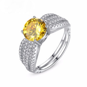 Sterling Silver Citrine Ring - Enumu