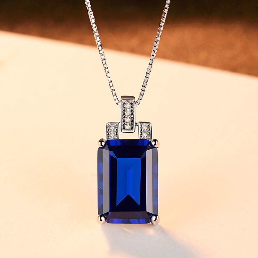 Simulated Alexandrite Chevron Pendant Necklace for Men in Sterling Silver |  SN12080 | Peora