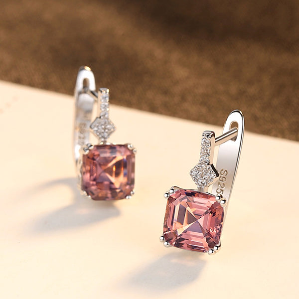 Sterling Silver Smoky Quartz Small Hoops - Enumu
