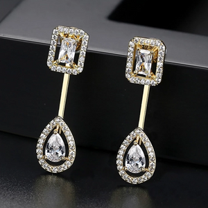 YGP Square Drop Dangle Earrings - Enumu
