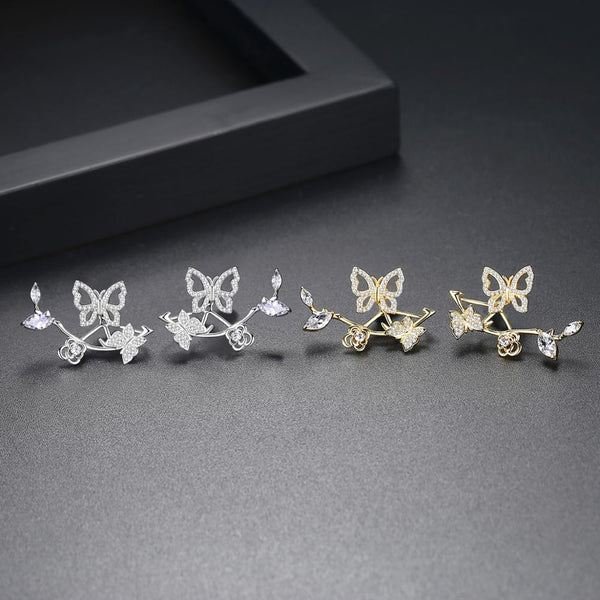 WGP Butterfly Leaves Designer Studs - Enumu