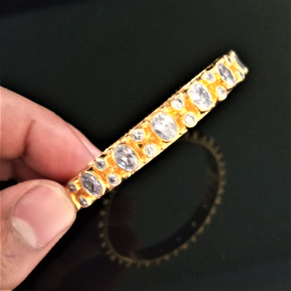 Handmade Pure Silver CZ  Bangle (Size 2-8 - Fits Most people) - Enumu