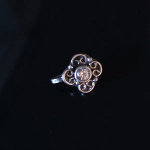Handmade Pure Silver CZ Nose Pin - Enumu