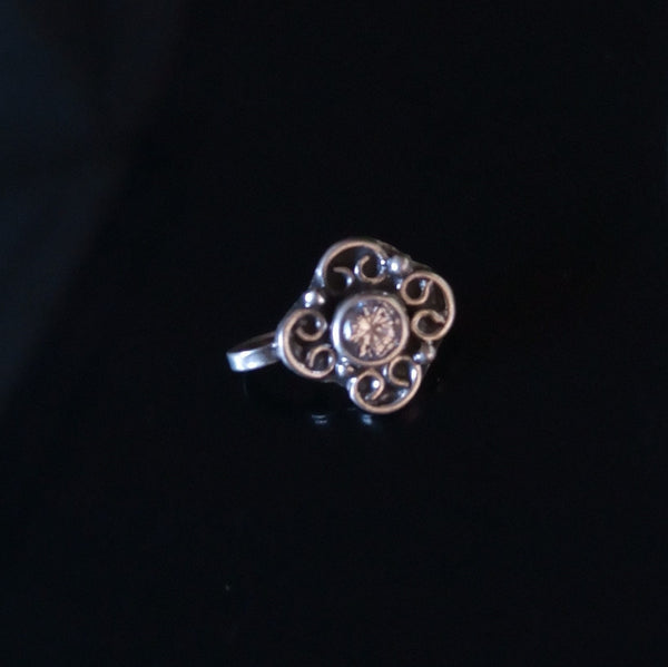 Handmade Pure Silver CZ Nose Pin - Enumu